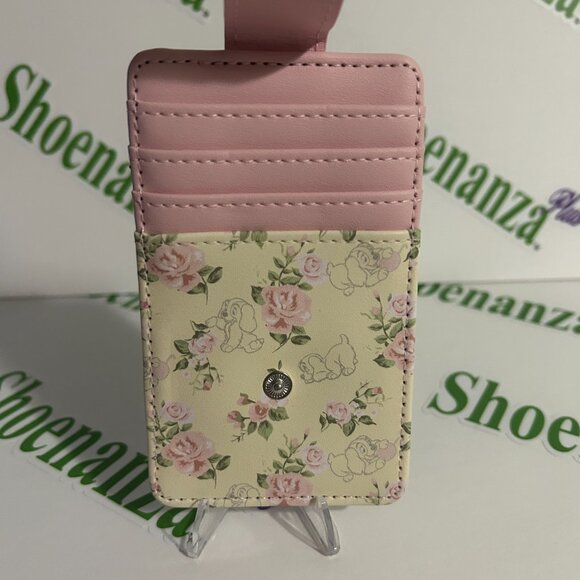 Loungefly Cardholder Snap Fold Over Card Wallet Disney Lady & the Tramp Hat Box - Picture 2 of 4
